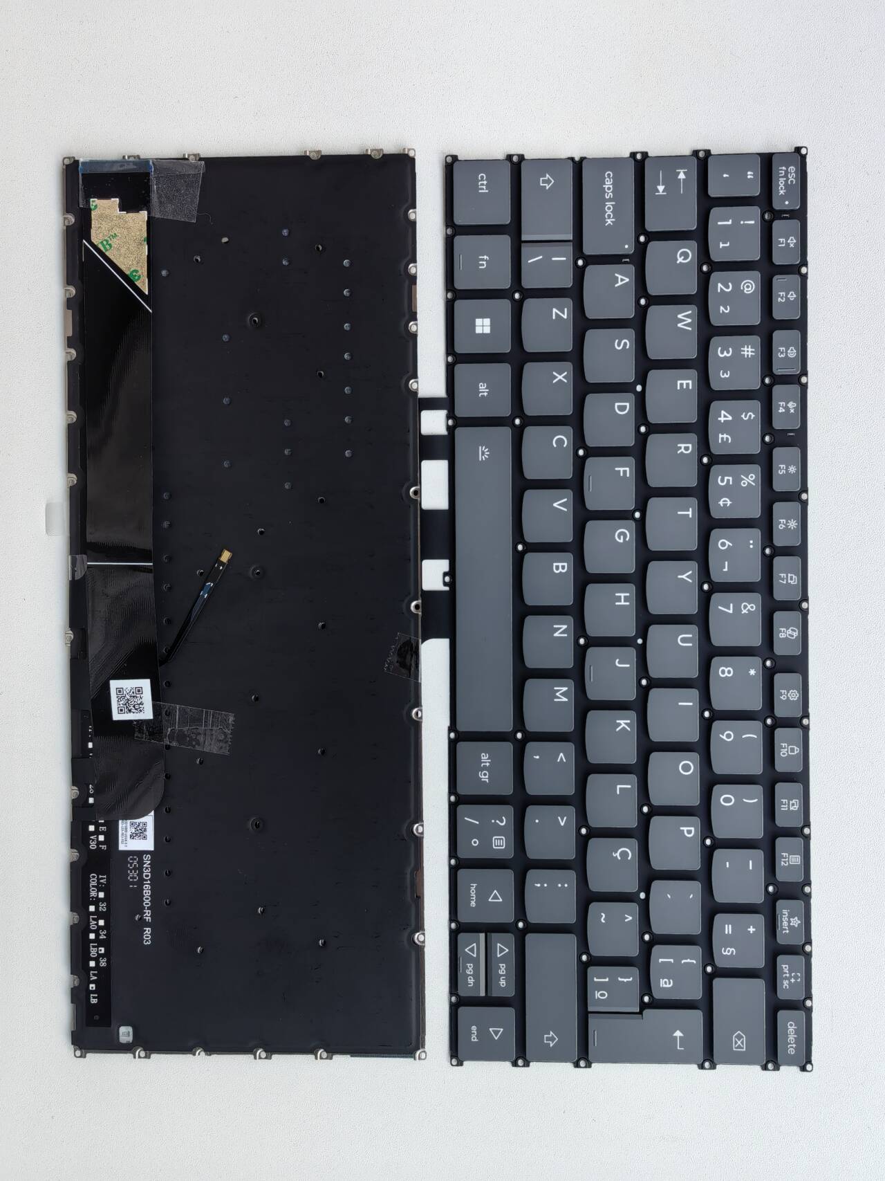 Picture of New Replacement Laptop Keyboard For LENOVO Thinkpad 13w 2-in-1 Gen 3 Grey Backlit BR Layout